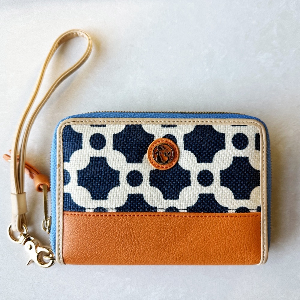 Spartina 449 Navy and Tan Wristlet